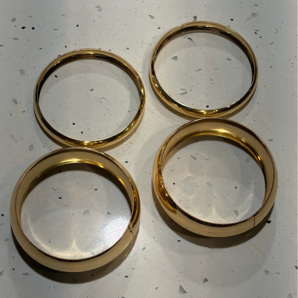 SHEIN Gold Bangle Bracelets Set